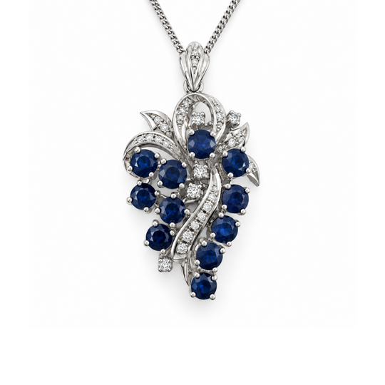 18ct Sapphire & Diamond Pendant
