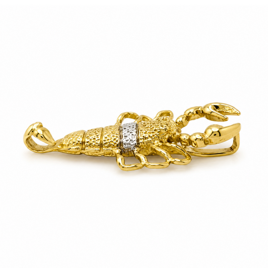 18ct Yellow & White Gold Scorpion Pendant