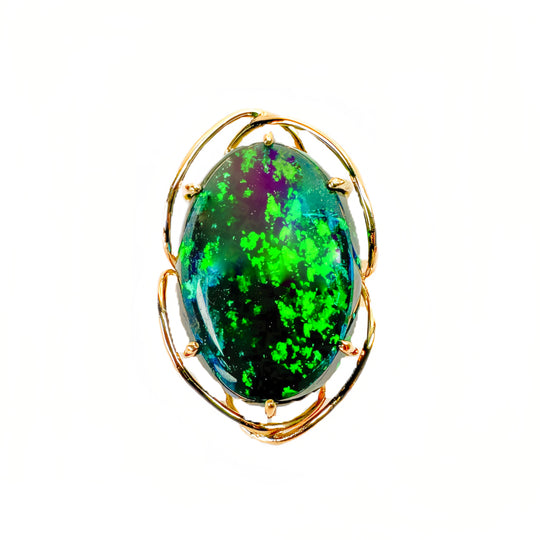 9ct Yellow Gold Opal Matrix Ring