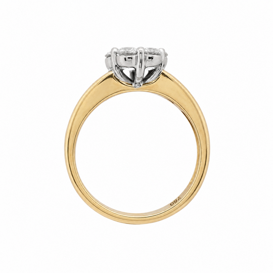 18ct Yellow Gold Diamond Cluster Ring
