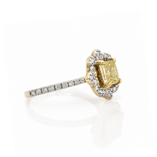 14ct Yellow Gold Yellow Diamond Ring 