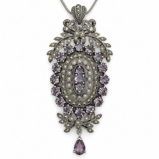 Vintage Marcasite Pendant/Brooch