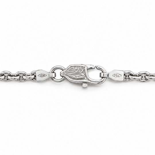 18ct White Gold Pearl & Diamond Necklace