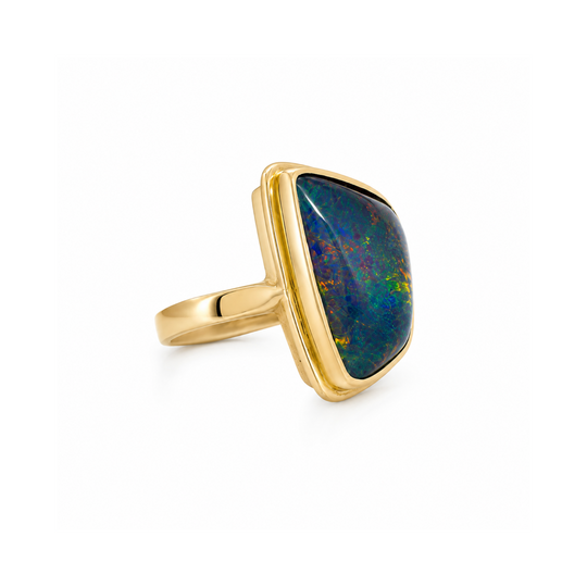 9ct Yellow Gold Opal Ring 