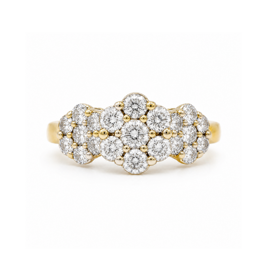 18ct Yellow Gold Diamond Dress Ring