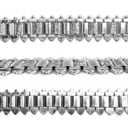 Vintage Patterned Sterling Silver Choker Necklace
