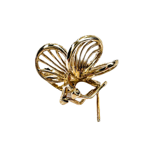 18ct Yellow Gold Pearl & Diamond Flower Earrings