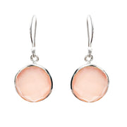 Pink Chalcedony Sterling Silver Earrings