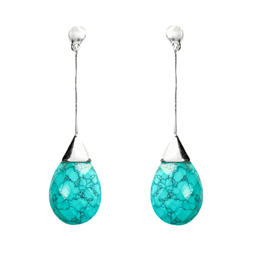 Turquoise Sterling Silver Drop Earrings