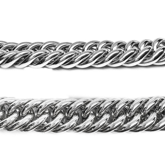 Large Sterling Silver Curb Bracelet