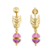 18ct Vintage Gemstone Gold Earrings