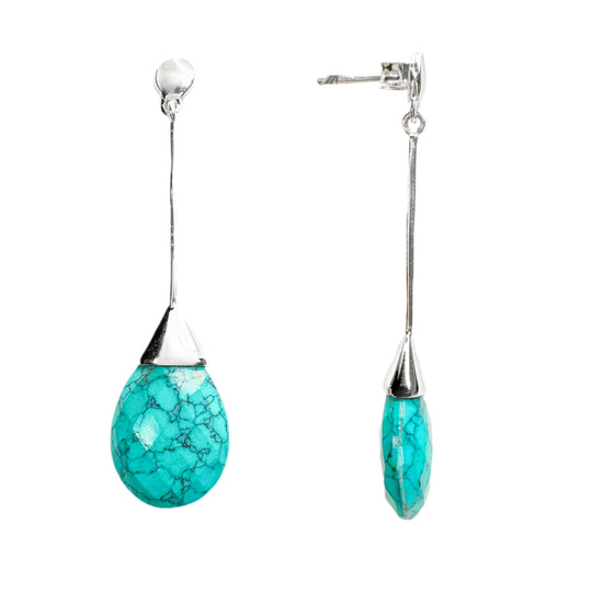 Turquoise Sterling Silver Drop Earrings