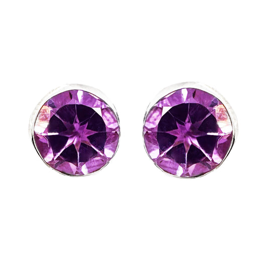 Amethyst Sterling Silver Stud Earrings