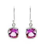 Amethyst Sterling Silver Drop Earrings