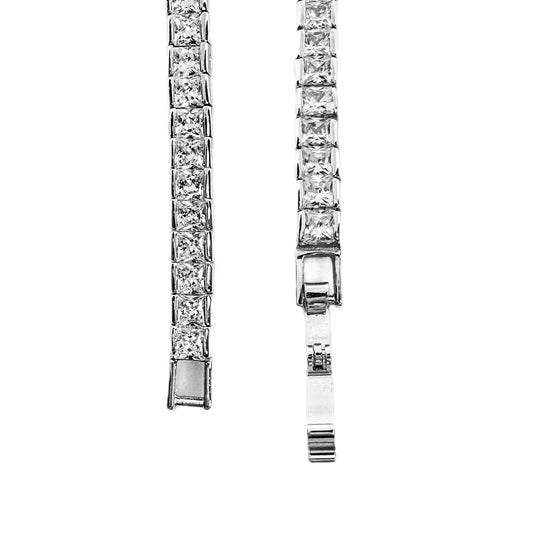 Sterling Silver Cubic Zirconia Tennis Bracelet 