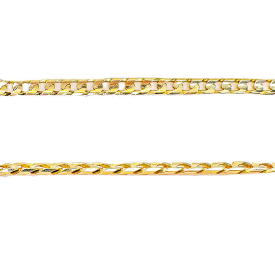 9ct Yellow Gold Curb Chain, 50cm 