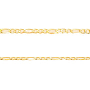 9ct Yellow Gold Figaro Bracelet, 19cm