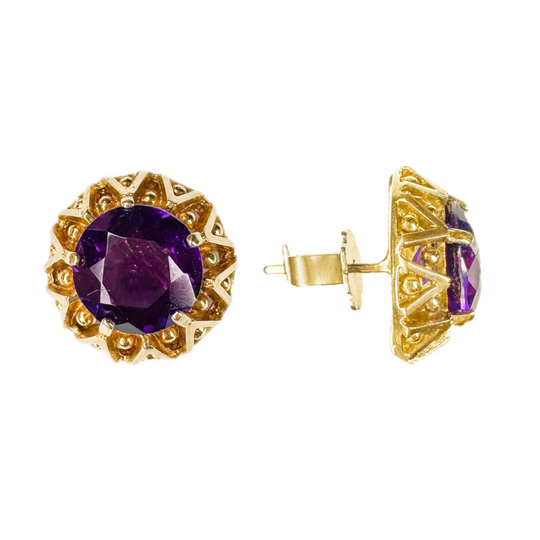 14ct Amethyst Earrings