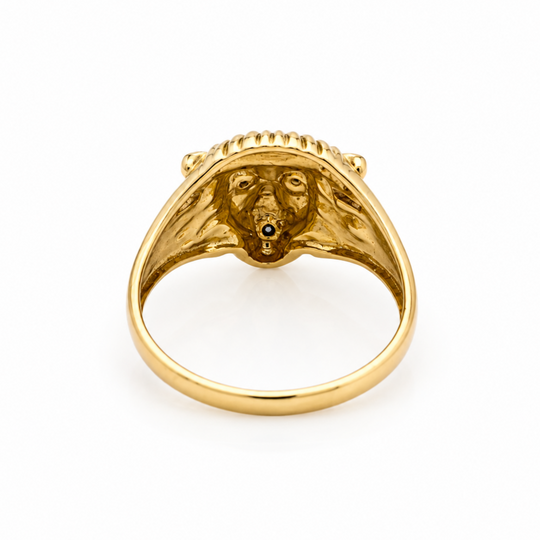 Löwenring aus 9 Karat Gelbgold