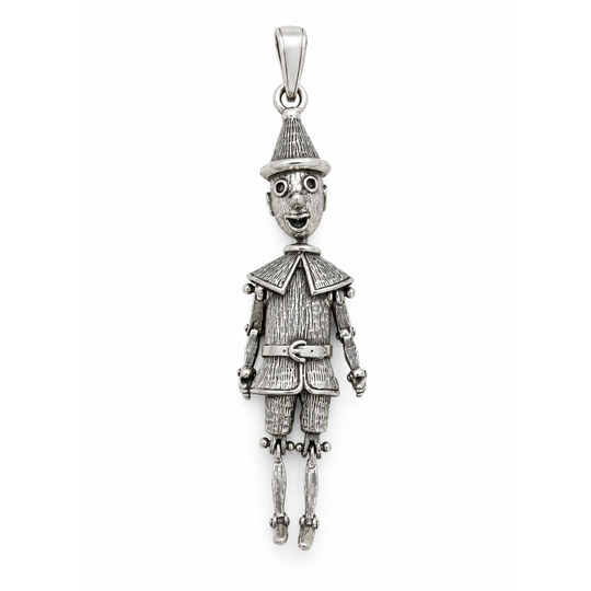 Sterling Silver Pinoccio Pendant 