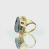 18ct Yellow Gold Opal & Diamond Ring