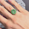 18ct Yellow Gold Jade Diamond Ring
