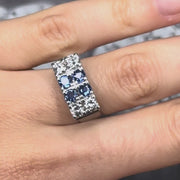 18ct White Gold Sapphire & Diamond Ring