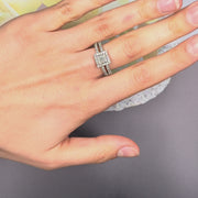 9ct Square Halo Diamond Ring