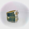 18ct Yellow Gold Wide-Band Diamond Ring