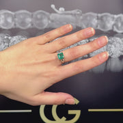 14ct, 3.00ct Emerald & Diamond Ring