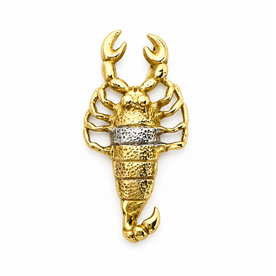 18ct Yellow & White Gold Scorpion Pendant