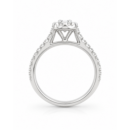 18ct White Gold Diamond Cluster Ring