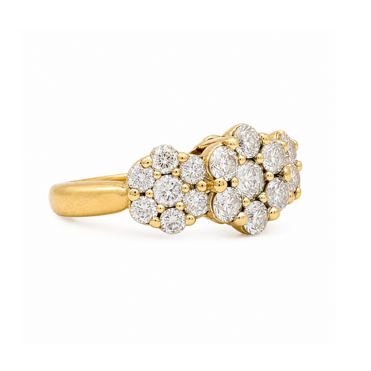 18ct Yellow Gold Diamond Dress Ring