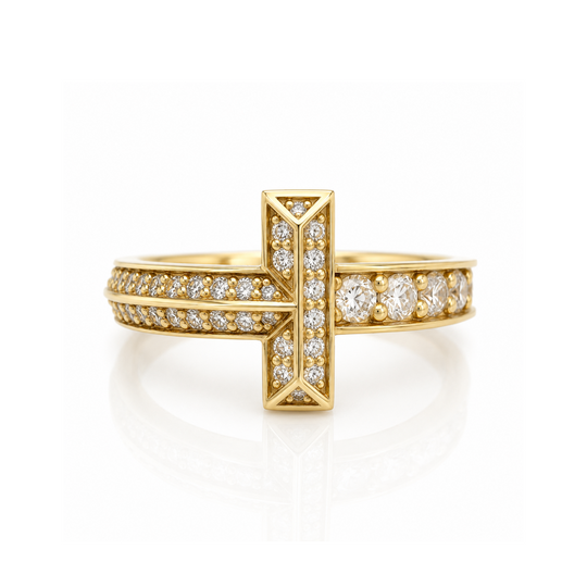 18ct Yellow Gold Tiffany & Co. Diamond Ring