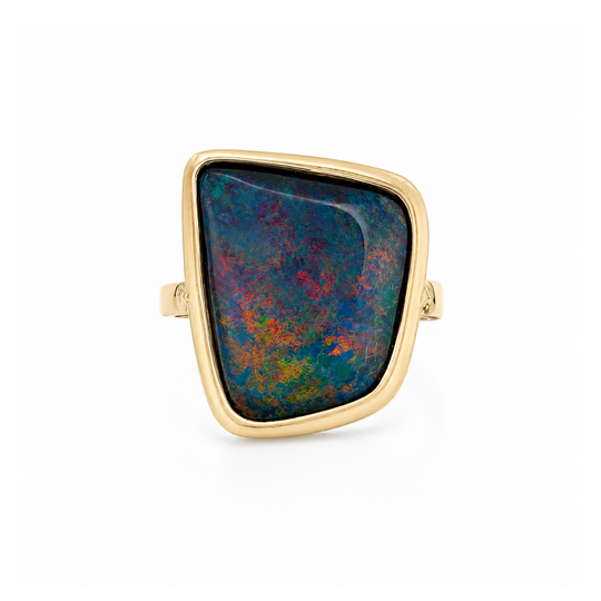 9ct Yellow Gold Opal Ring 