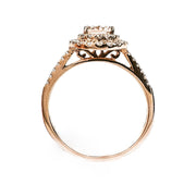 10ct Rose Gold Morganite & Diamond Ring