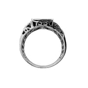 10ct White Gold Diamond Mens Ring