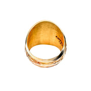 10ct Yellow Gold Garnet College Mens Ring
