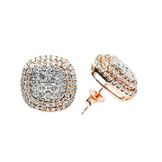 14ct Rose Gold & Diamond Earrings