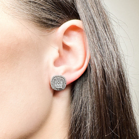 14ct Rose Gold & Diamond Earrings