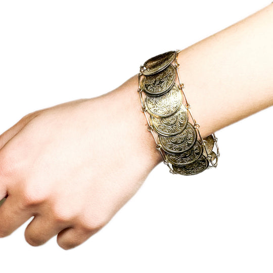 14ct Yellow Gold Coin Bracelet 