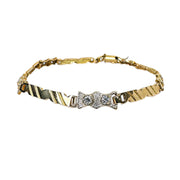 14ct Yellow Gold Cubic Zirconia Bracelet