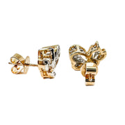 14ct Yellow Gold Diamond Butterfly Earrings
