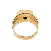 14ct Yellow Gold Jade Mens Ring