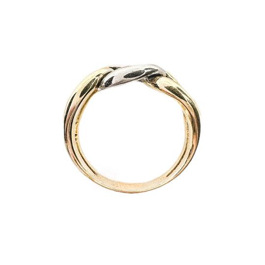 14ct Yellow & White Gold Chain Link Ring