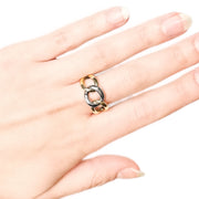 14ct Yellow & White Gold Chain Link Ring