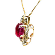 15ct Spinel & Diamond Pendant