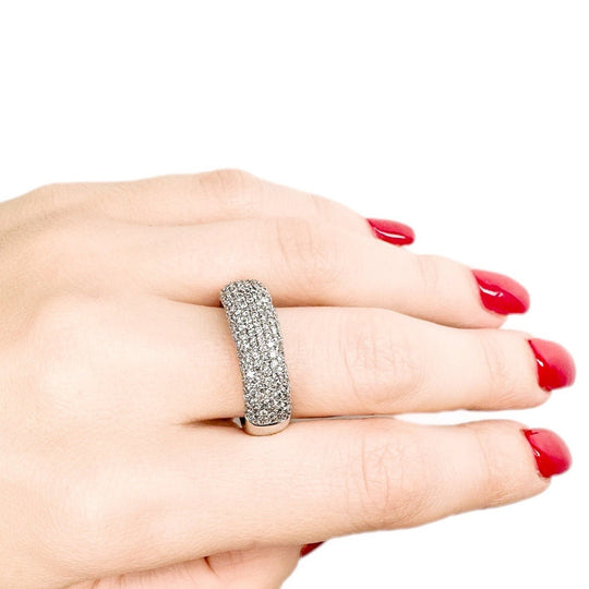 18ct White Gold Diamond Cluster Ring