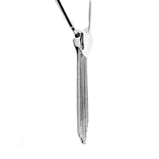18ct White Gold Heart Necklace