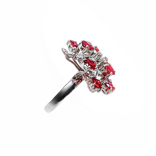 18ct White Gold Ruby & Diamond Ring